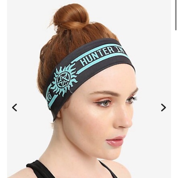 Supernatural Headband /"Hunter in Training/" Graphic Teal and Black